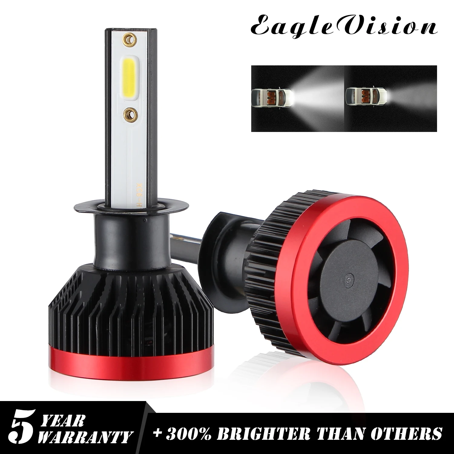 

2PCS Mini H7 LED car Headlight Bulb 1800W H4 LED H11 H8 9005 HB3 9006 HB4 Car Lights DOB Headlamp Fog Light 12v 24v Car Styling