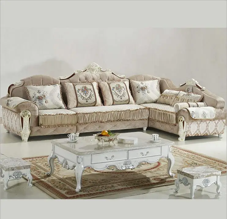 living room furniture modern fabric sofa European sectional sofa set a1277