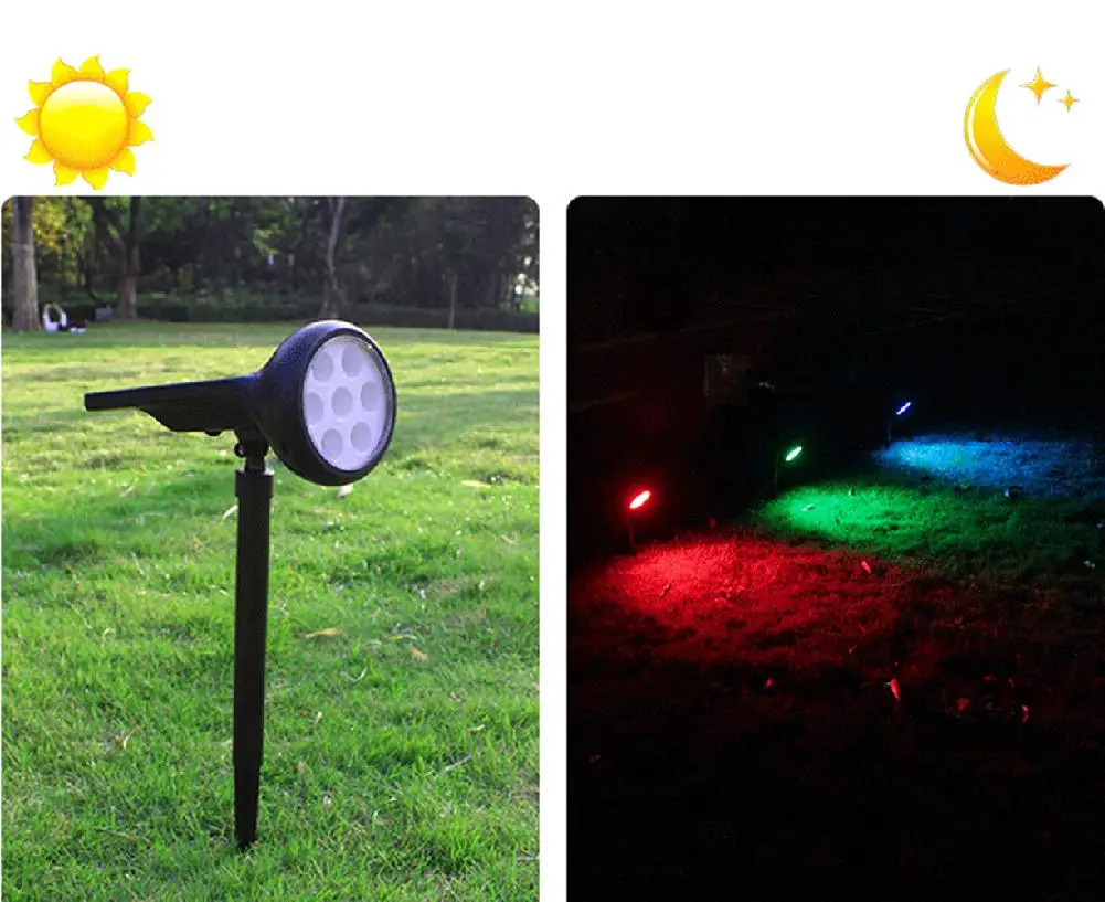 Солнечные уличные садовые фонари 7 светодиодный прожектор садовый Настенный светильник водонепроницаемый