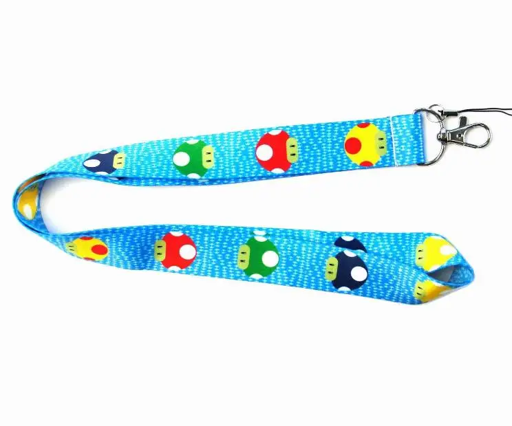 1 Pc Hot sale Cartoon Super Mario Bros Lanyard Keys ID Cell Phone Neck Strap Toys Action Figure Toy for kids Gift