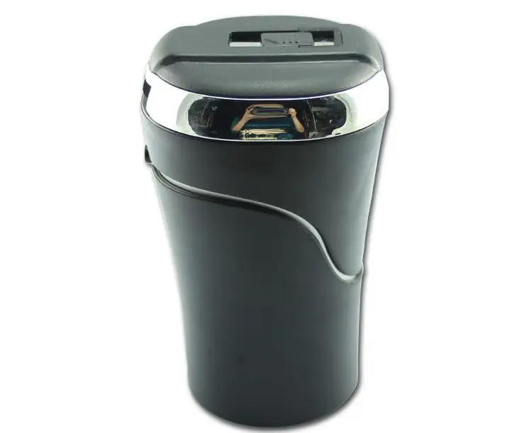 Portable USB Car Ashtray With Lighter LED Light Auto Travel Cigarette