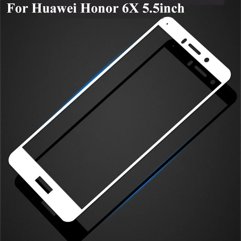 Золотое ультратонкое закаленное стекло 9H для Huawei Honor6X 6X полное покрытие Защитная
