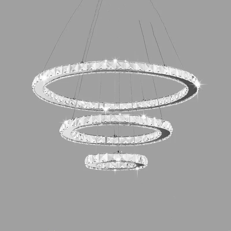 люстра люстры chandelier lighting Современный кристалл 3 светодио дный кольца