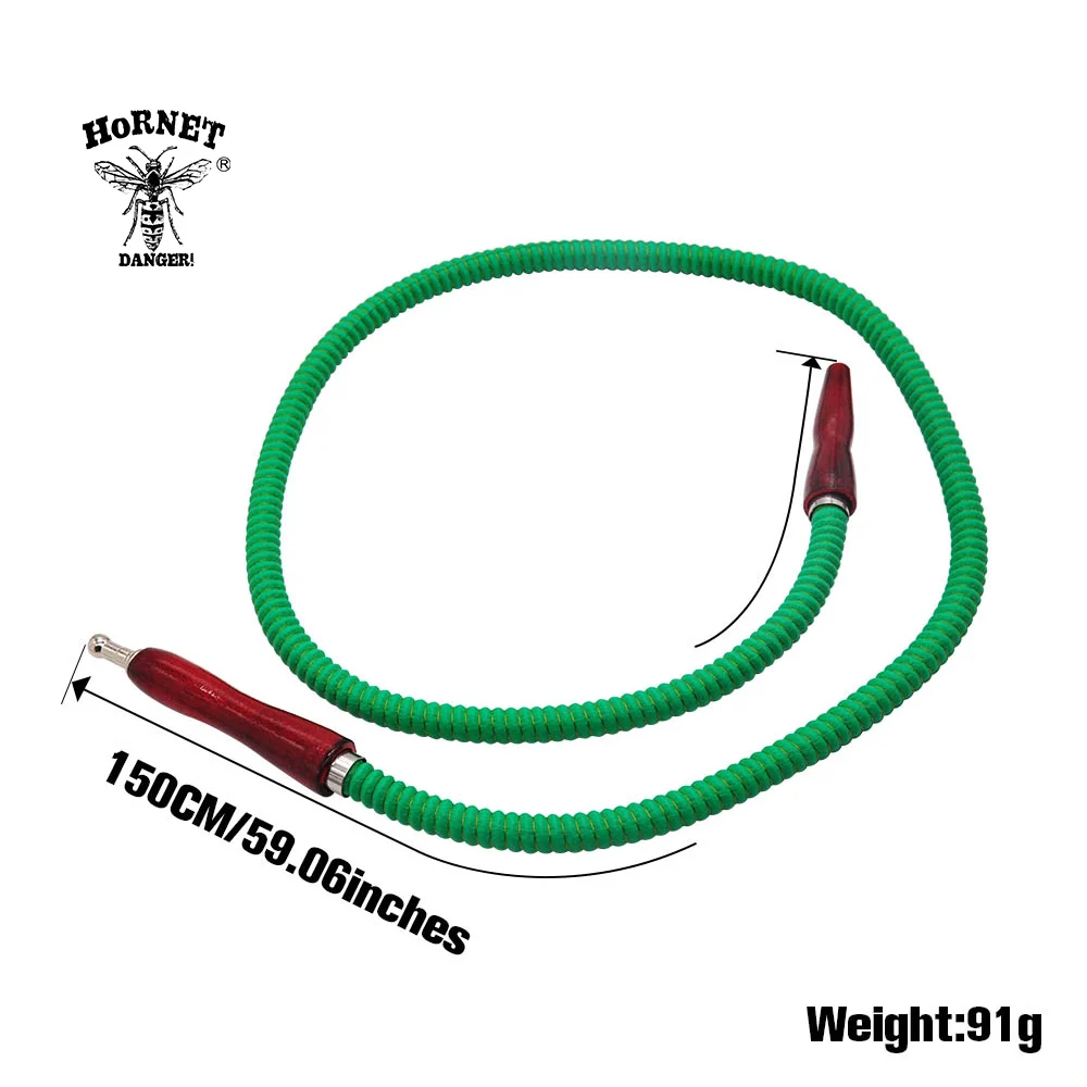 HORNET 1,5 м Синтетическая кожа Shisa кальян шланг с деревянной кончик рта трубка для кальяна наргиле Чича аксессуары