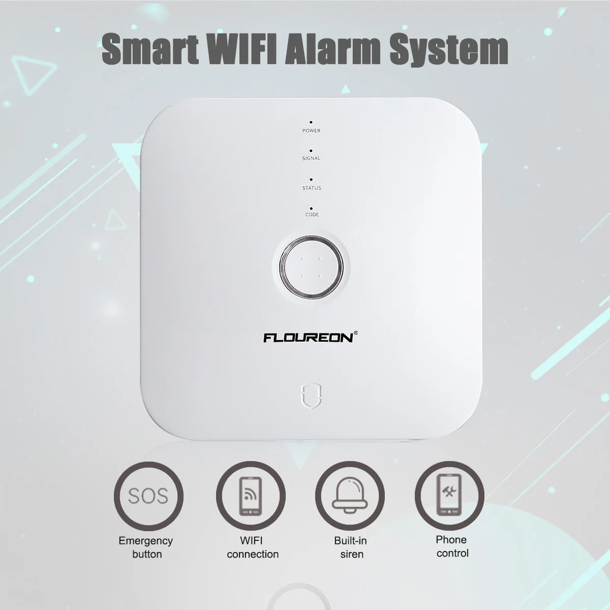 

Floureon APP Wifi Home Burglar Security Alarm System Wireless IOS/Android APP Control Voice Prompt Alarm Sensor kit