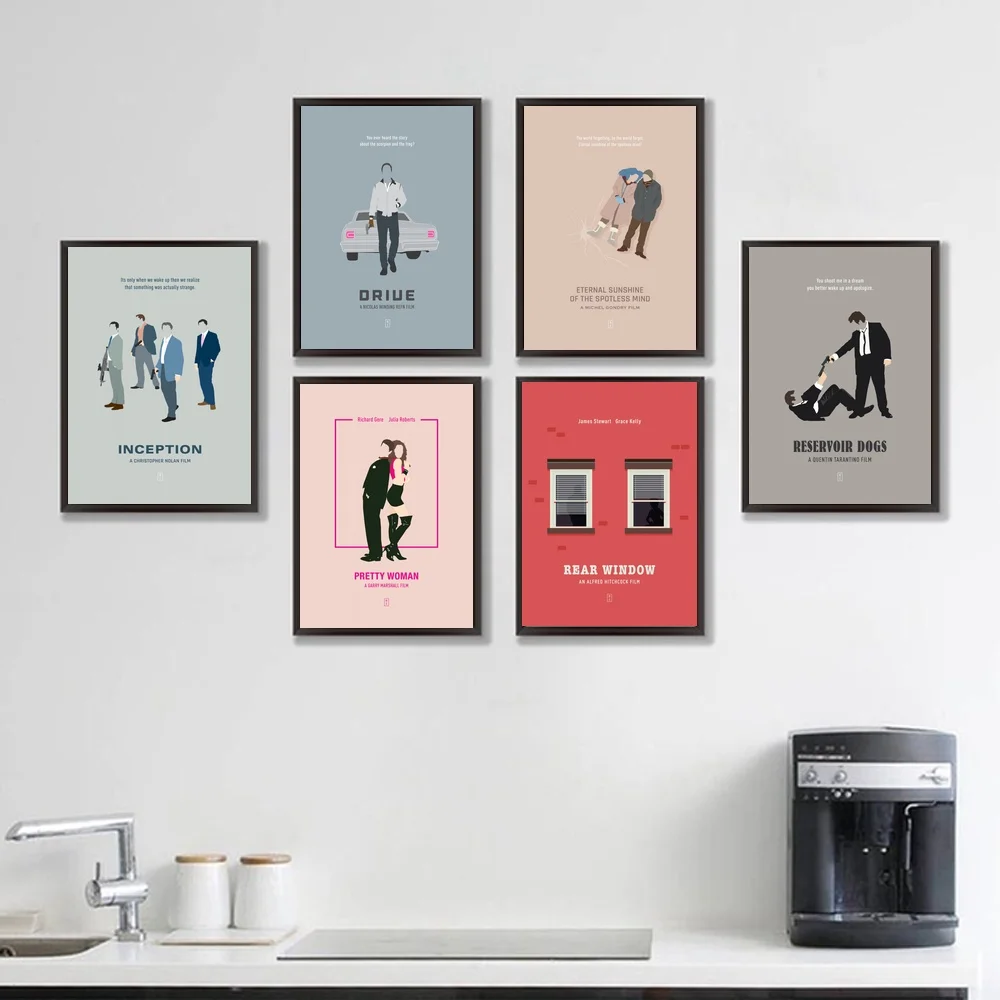 

Drive Eternal Sunshine Inception Pretty Woman Rear Window Reservoir Dogs Movie Art Canvas Poster Wall Picture Room No Frame