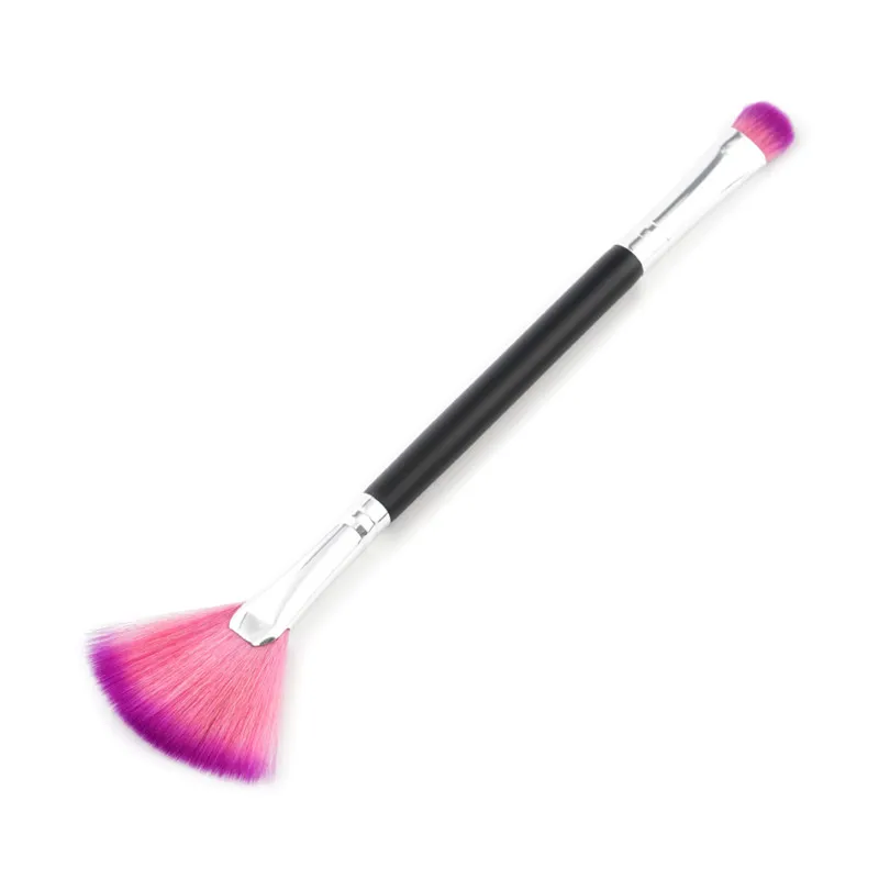 10 шт./7 шт./1 шт. набор кистей для макияжа с деревянной ручкой нейлоновые волосы Однослойная кисть для пудры Coesmetic Make up Tool - Handle Color: 1Pc Pink Purple Hair