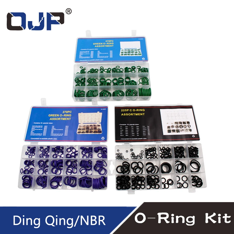 

O Ring Waterproof oil and abrasion resistant Rubber Ring Seal NBR Sealing Nitrile Washer Rubber oring set Assortment Kit Set Box