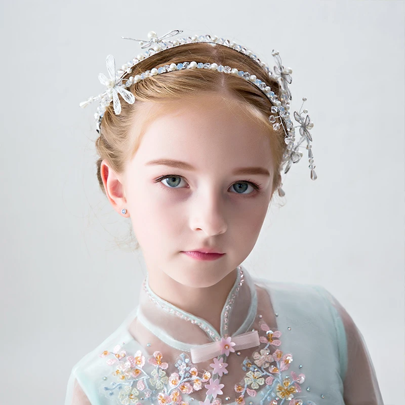 

Handmade Beaded Dragonfly Headband Hair Acccessories Girls Birthday Party Headdress Ornaments Teens Pageant Christmas Hairbands