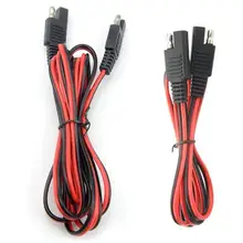 DIY 2 шт SAE к SAE Удлинительный кабель быстрого отключения провода жгут SAE разъем 100 см+ 200 см, 18 калибр(3 фута+ 6 футов