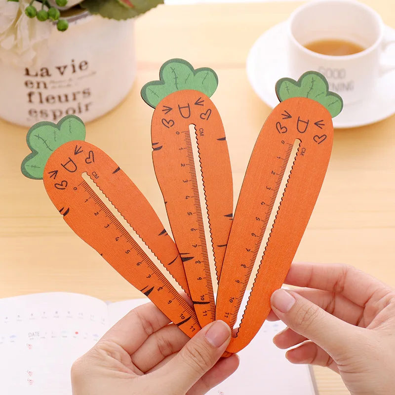 Buy Coloffice Cute carrot shape ruler Wooden drawing