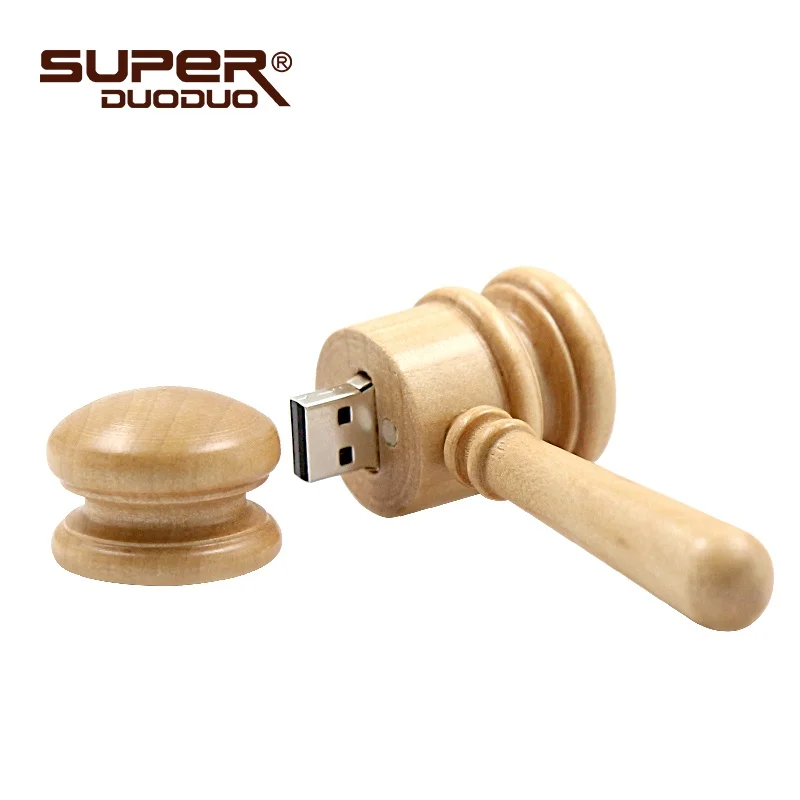 Деревянный usb флеш-накопитель 32 gb gavel модель молотка 4 gb 8 gb 16 gb memoria usb флешка 64 GB 128 GB флеш-накопитель