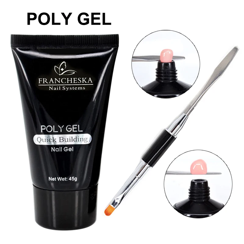 Polygel liquid poly gel brush primer kodi uv gel nail polish lakier