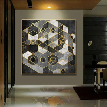 

YongHe Home Decorative Canvas Printings Mordern Abstract Irregular Large size Oil Paintings Art Work For Decorate Art Museum