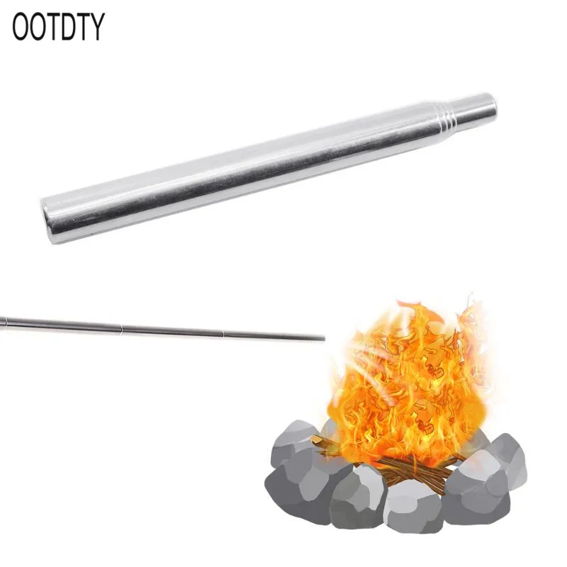 

Retractable Camping Blow Fire Tube Tools Outdoor Cooking Survival Fire Starter