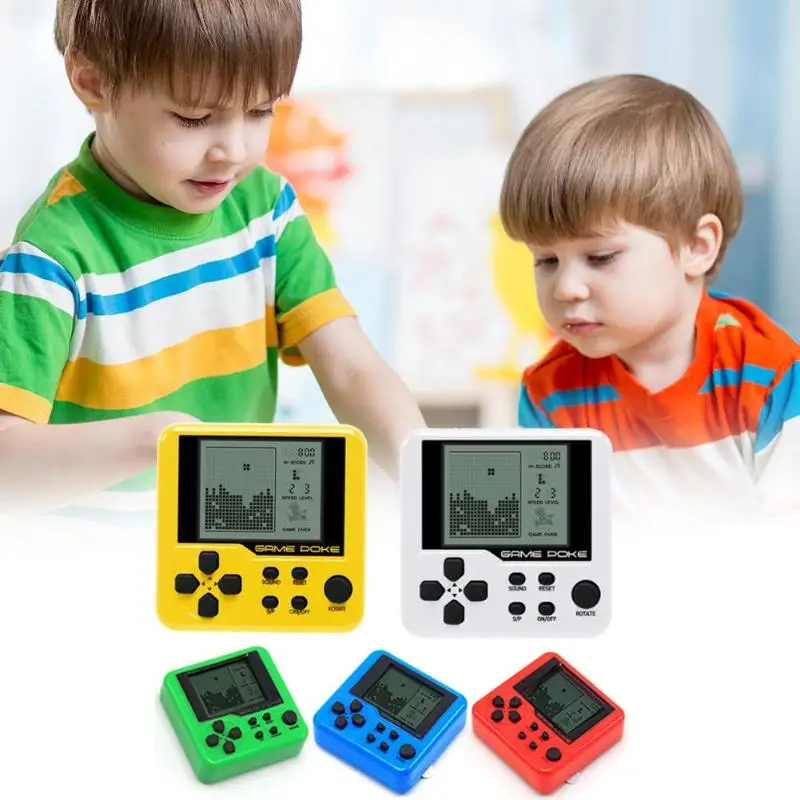 

Portable Mini Electronic Pets Game Machine Tetris Brick Game Keychain Toys