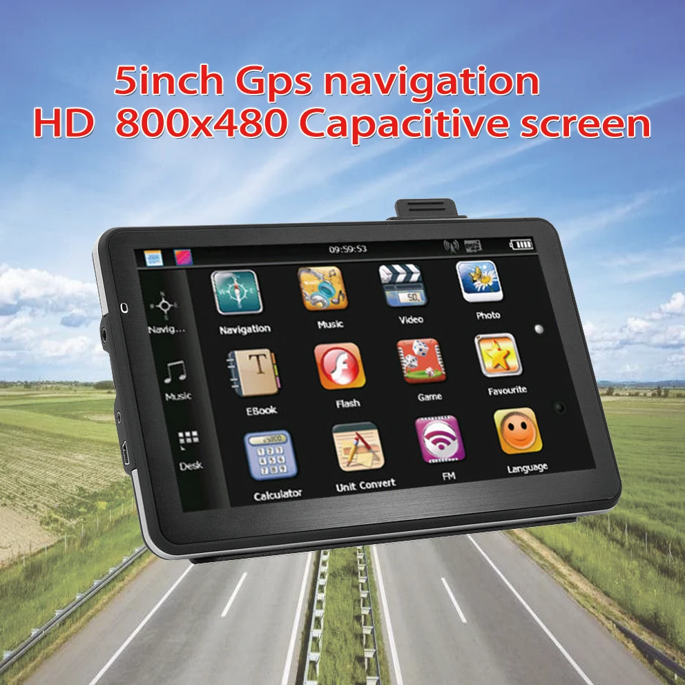 Katarina 886 5 дюймовая gps навигация 800x480 экран 800 МГц DDR128M 8 ГБ FM русский \ Чешский Иврит