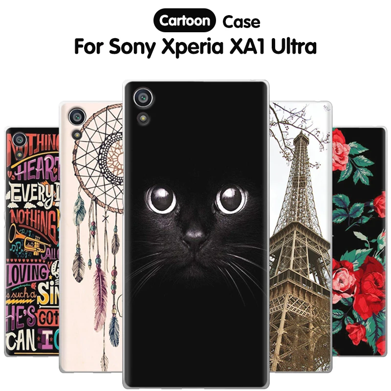 

EiiMoo Silicone Case Cover For Sony Xperia XA1 Ultra 6.0 Cartoon Soft TPU Back Coque For Sony Xperia XA1 Ultra Case Cover Dual 6