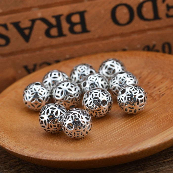 Бусины символы на удачу из серебра 925 пробы 2 шт.|bead charm bracelet|bracelet bead designsbead woven bracelet |