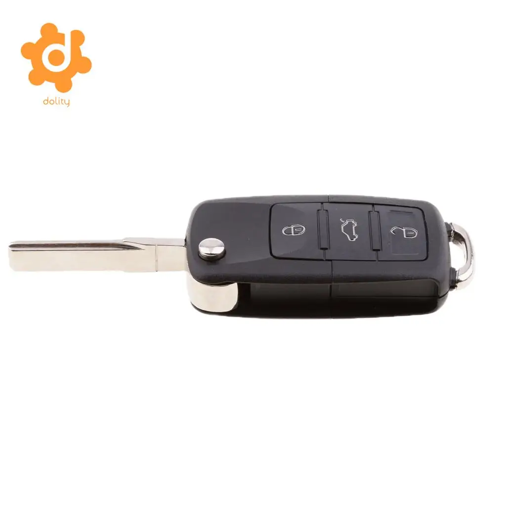4 Button Car Remote Folding Key Replacement for VW Bora Passat Golf Jetta