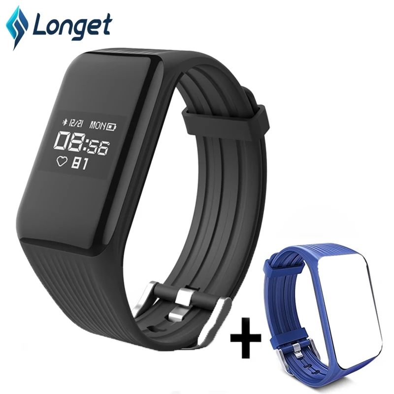 

Longet Fitness Tracker K1 Smart Bracelet Real-time Heart Rate Monitor Activity Tracker New for Sport iOS Android pk mi band 2