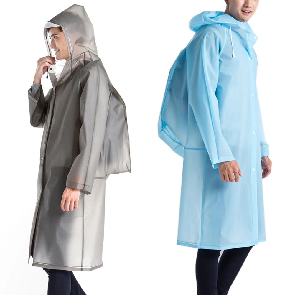 

Fashion EVA Women Raincoat Thickened Waterproof Rain Coat Women Clear Transparent Tour Waterproof Rainwear Suit