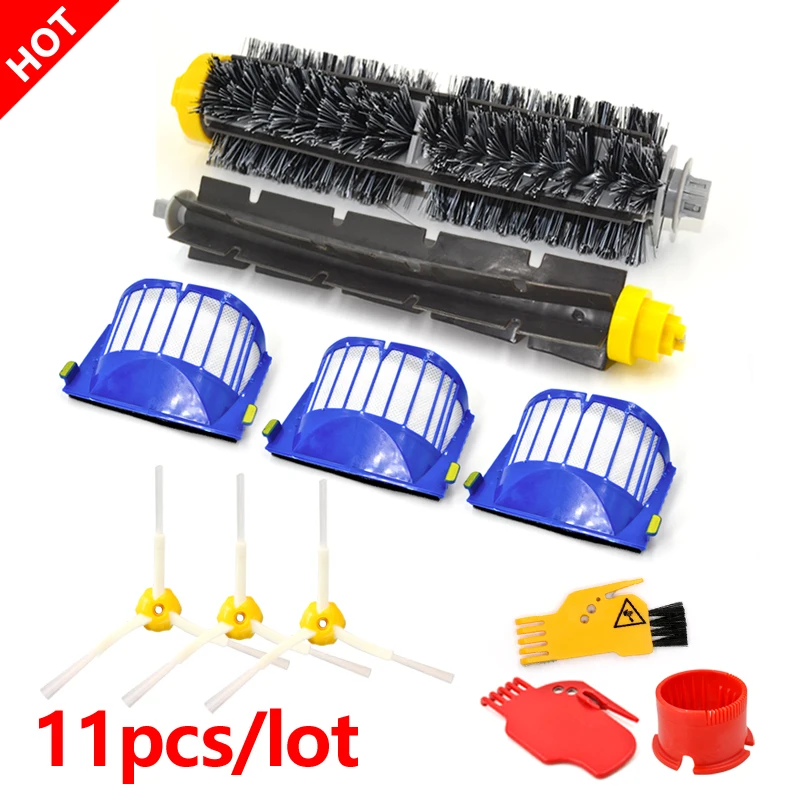 Bristle & Flexible Beater Brush 3 Armed Brush Aero Vac Filters kit for