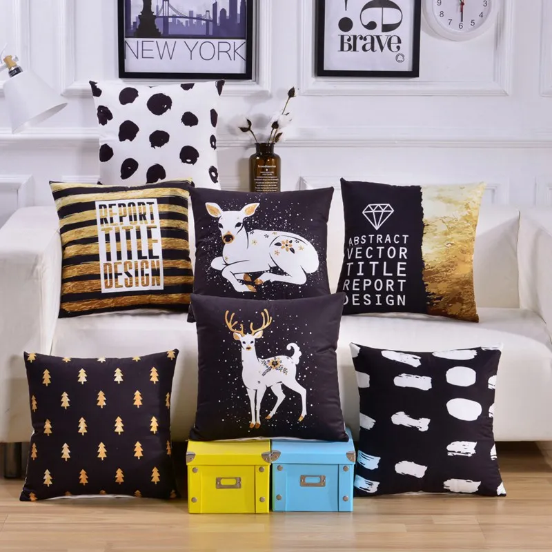 45cmx45cm Pillowcase Summer Cool Pillow Cover Printed Throw Pillow