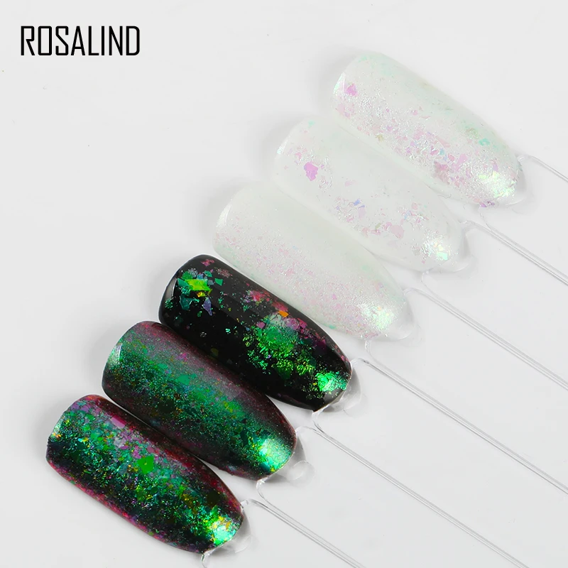 ROSALIND Nail Powder Shiny Galaxy Holographic Glitter DIY Nail Polish Pigment Powder Mirror Magic Manicure Decoration Nails Art