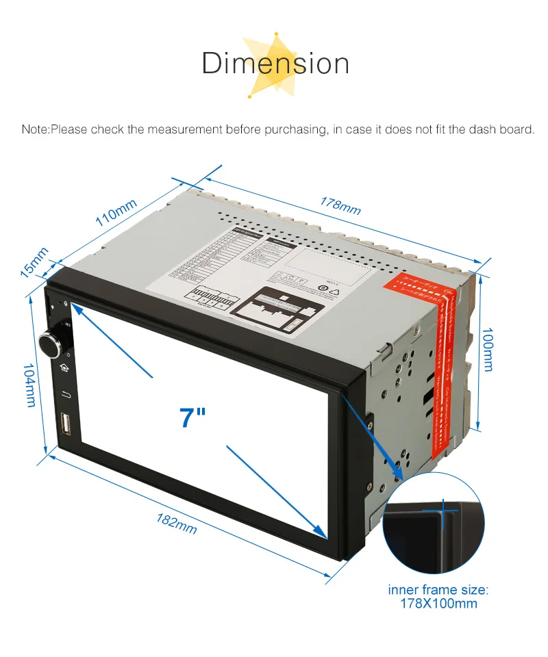 Discount Pumpkin Qcta-Core 4GB RAM 32GB ROM Car Stereo 2 Din 7