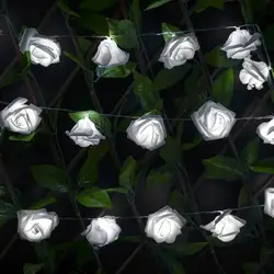 Свадебные белые светодиодный розы светодиодные гирлянды 1,2 м 10 светодиодный LED s лучший подарок для дня рождения вечеринки события
