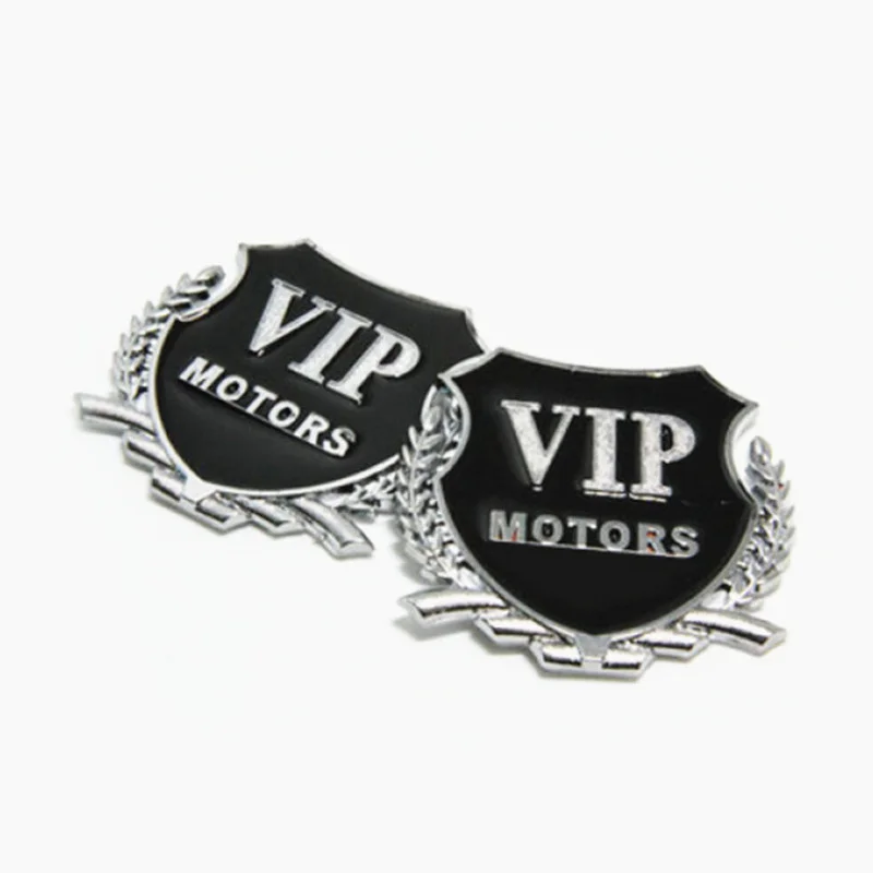 

2pcs Car Styling 3D Logo VIP MOTORS Metal DIY Sticker for Mitsubishi Asx Outlander Lancer EX Pajero Evolution Eclipse Grandis