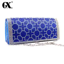 GX Mode Kristall frauen-Tag Erfasst Mit Schulter-kette Für Prom Party Luxus Marke handtaschen frauen messenger bags