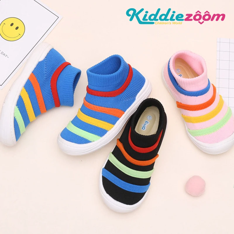 

2019 Newborn Baby Boys Girls Striped Style First Walker Breathable Infant Toddler Soft Sole Anti-slip Shoes Sneakers For 1T-3T