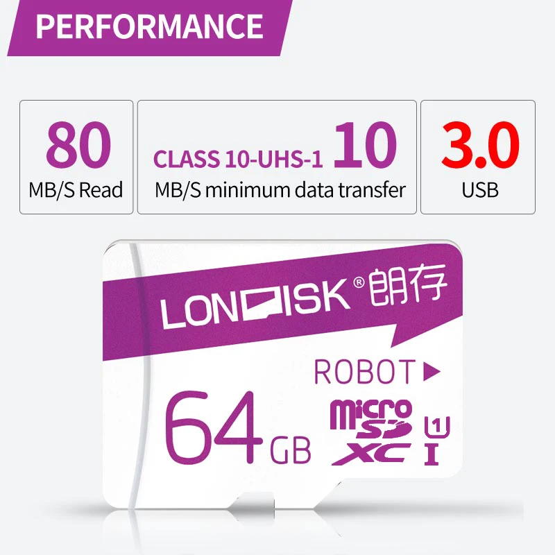 Londisk Robot Series робот серия Micro SD карта 16 Гб 32 Гб 64 Гб128 Гб класс 10 UHS-1 настоящая емкость 200 Гб U3 флэш карта памяти для телефона камеры