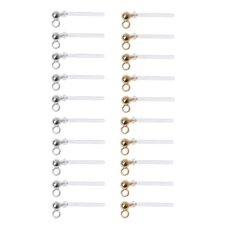 

10Pcs Allergy-Free Resin Clear Earring Converter Jewelry Making for Pierced Ears