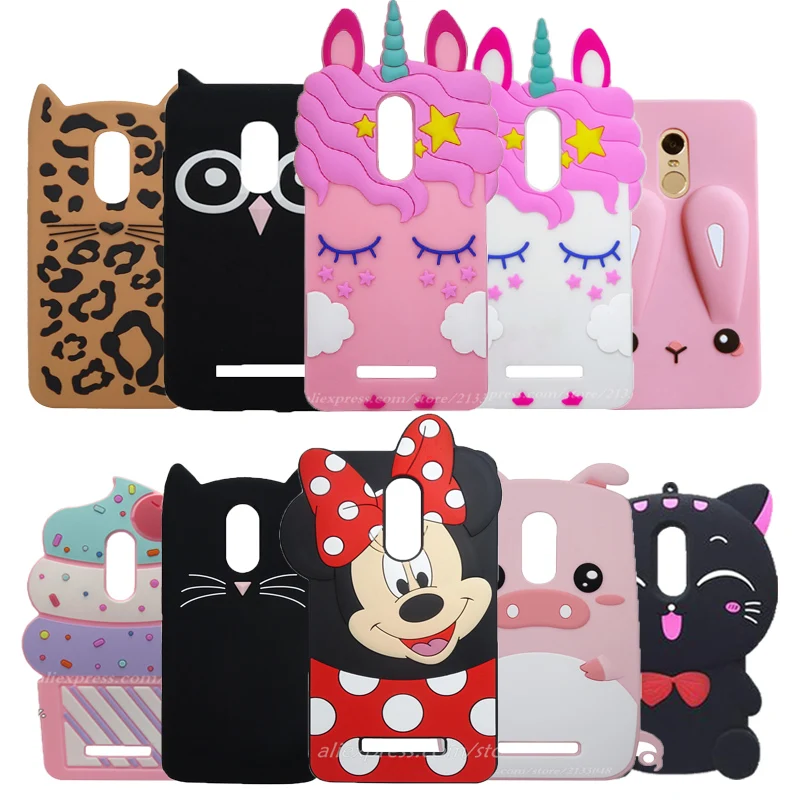 

3D Cartoon rabbit Dog caseFor Xiaomi Redmi Note 4 Case 5.5 inch Silicone Back Cover redmi note 4 pro phone Case