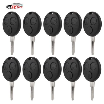 

KEYECU 10 Pcs/Lot New Uncut Remote key Shell Case Fob for Benz SMART Fortwo 450 Forfour 451 Roadstar