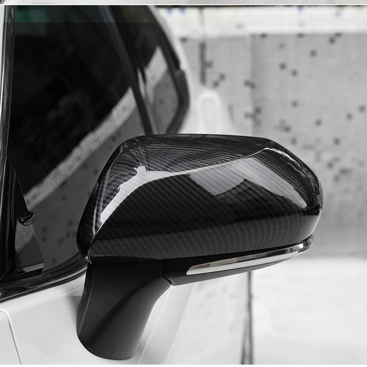 

2PCS Carbon Fiber Chrome ABS Plastic Rearview Mirror Decorative Cover for Toyota Camry 2018 8th XV70 Accessories Car Styling