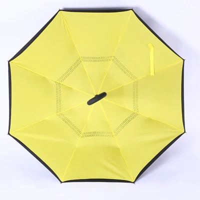 Fancytime зонт женский ветрозащитный обратный Для женщин зонтик двойной Слои перевернутый зонтик дождь Для женщин складной зонт когда диск открытый зонт мужской зонты женские - Цвет: 21