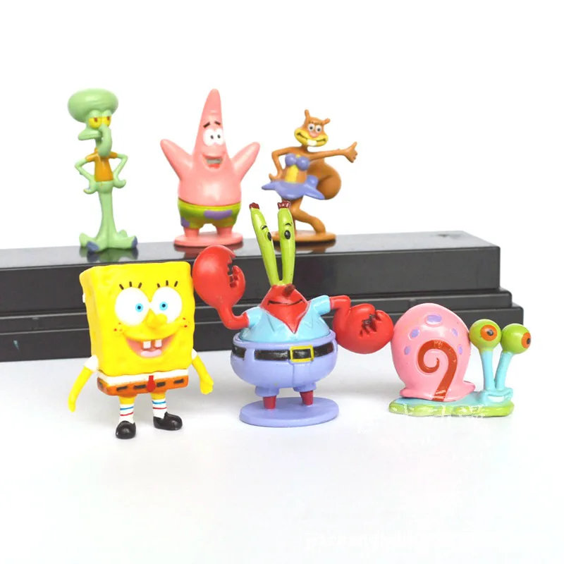 Fish Aquariums Decorations 6 Pcs Fish Tank Decoration Spongebob
