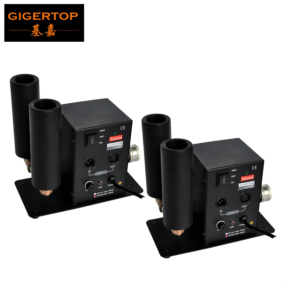 Mangueira de Gás Ano de Garantia Freeshipping 2 Pçs e lote Duplo Nuzzle Co2 Jet Dmx Máquina 2 Canais Power on Off Equipado Cabo Dmx Co2 1