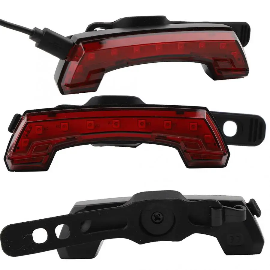 Cheap USB Rechargeable Bicycle Tail Light Cycling Mountain Road Bike Safety Warning Light Wireless Remote Control Turn Signal Tailight 3