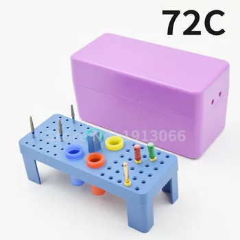 

72 holes dental autoclavable box 1 set for bur reamer and gutta percha points endodontic box endo holder endo block dom Color