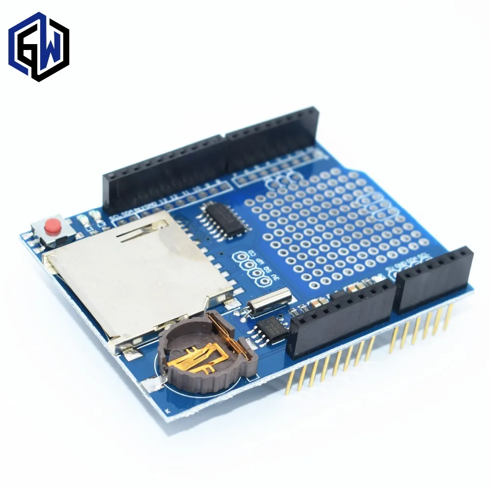 

New Data Module Logging Shield SD Card Data Recorder Shield V1.0 UNO SD Card Hot