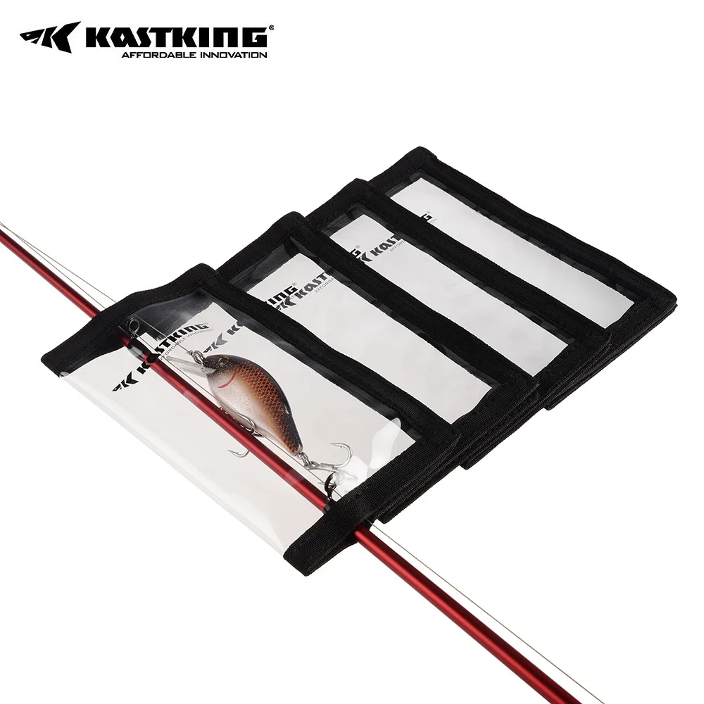 

Fishing Lure Wraps Keeps Lures Safe Durable Clear PVC Hook Loop System Includes 4 Lure Wraps for crankbaits spinnerbaits spoons