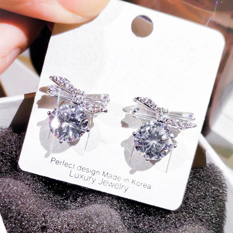 silver stud earrings 925 jewelry women (1)