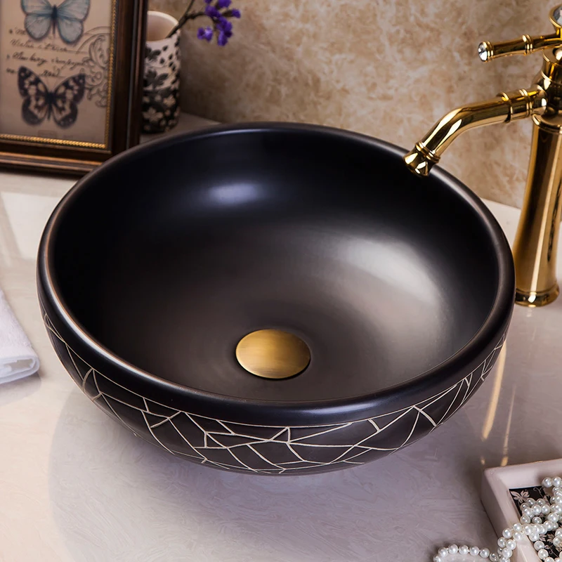 2020 Porcelain Cloakroom Round Wash Basin Lavabo Counter Top