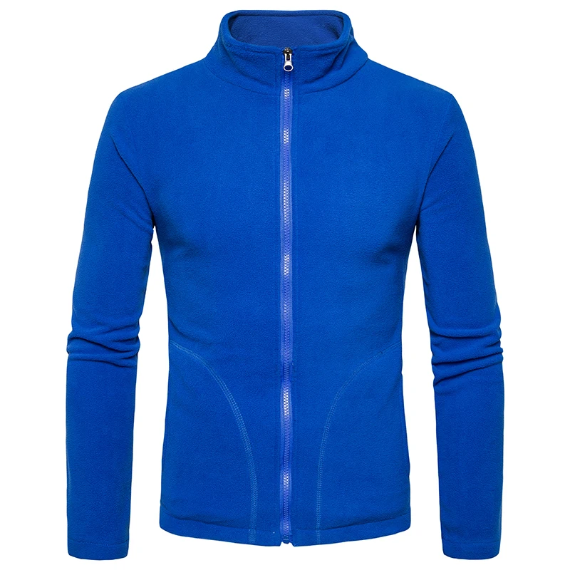 Men's Sweatshirt Jacket Autumn Winter Thick Warm Solid Color Stand Zipper Fashion Brand Clothing High Quality Sweatshirts | Мужская