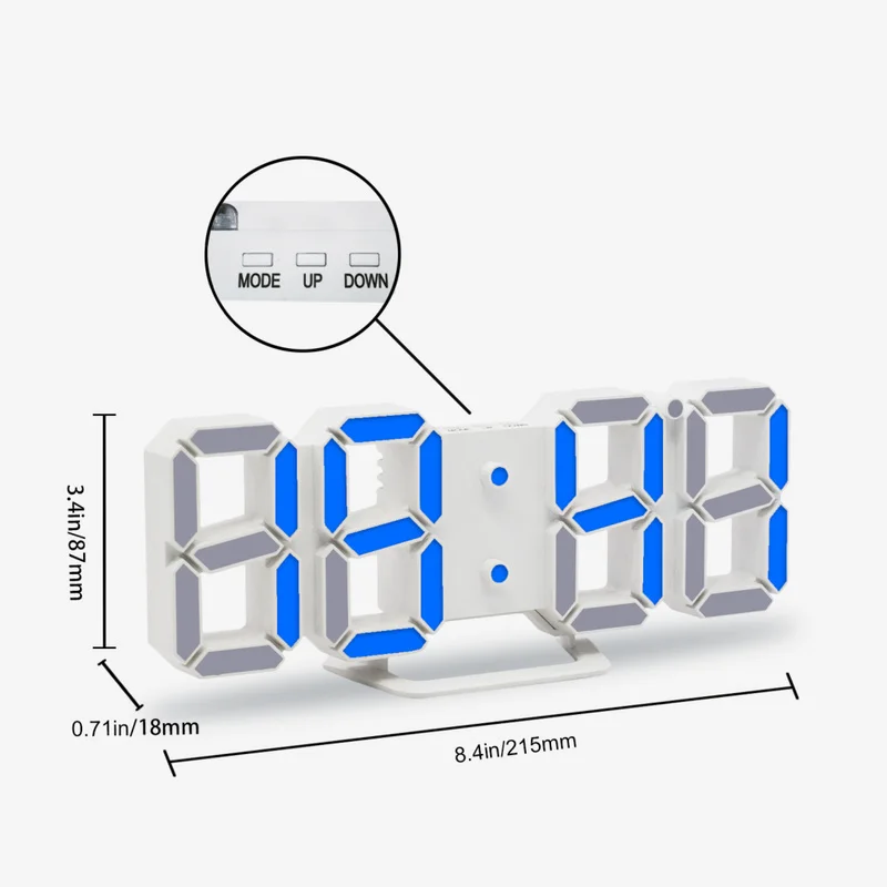 3D LED настенные часы Современный цифровой Настольный будильник ночник Saat для дома